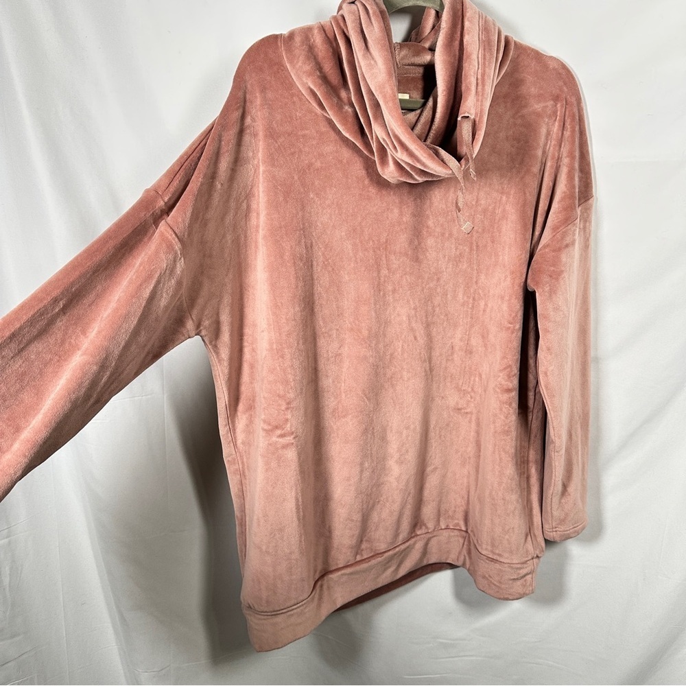 World Market cozy oversized velour cowl neck pullover lounge tunic O/S - Picture 6 of 9